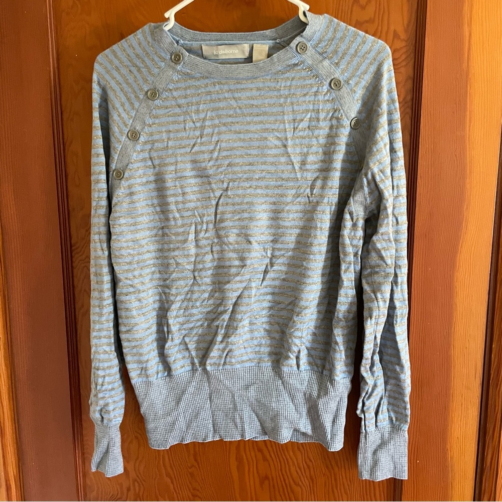 Liz Claiborne striped sweater size large